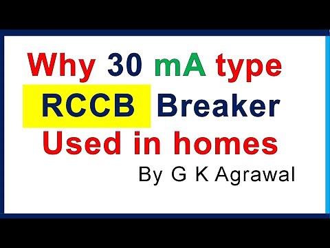 Why 30mA RCCB circuit breaker is used in home
