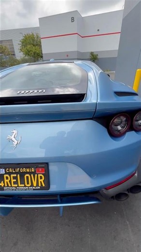 💙 Blue Ferrari 812 Superfast Sounds Absolutely Incredible! 💙 #supercar #automobile #exoticcars
