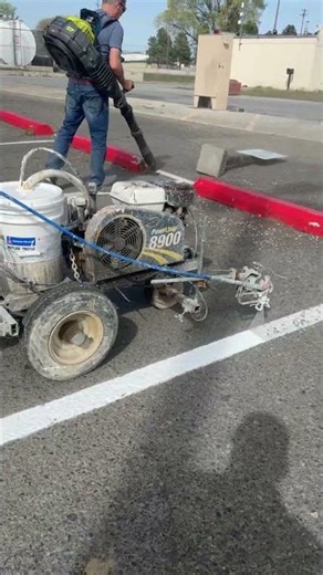 Line Striping is so fun to watch #linestriping #satisfying #diy