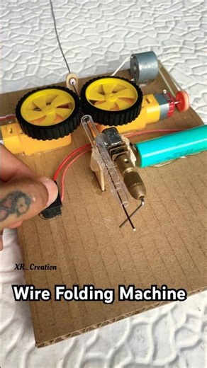Wire Folding Machine with Dc Motor | #youtubeshorts #dcmotor #dcmotorproject #motor #xrcreation