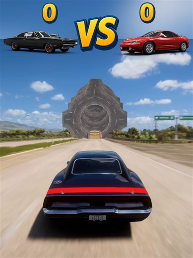 Dodge Challenger vs Mitsubishi Eclipse in Forza Horizon 5