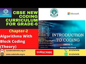 (Chapter-2) CBSE New Coding Curriculum For Grade-6(2022-2023)|| Algorithms With Block Coding(Theory)