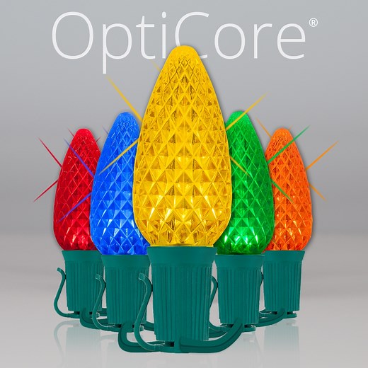 Christmas Lights - C9 Multicolor Opticore Twinkle Commercial LED Christmas Lights - Christmas Lights, Etc