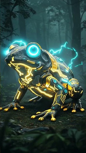 Frog 🐸 Transforms Into Cyber 🤖 Frog | AI Generated Sci-Fi Shorts