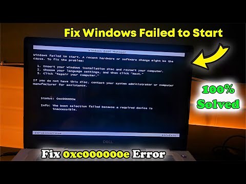 Windows failed to start. a recent hardware or software change might be the cause. to fix the problem