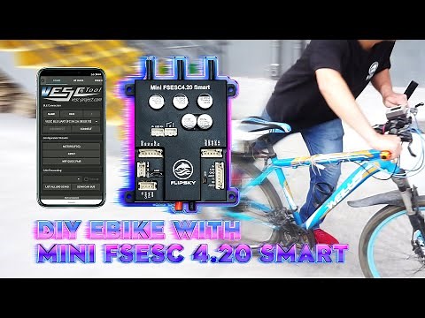 DIY Ebike With Mini FSESC 4.20 Smart- Bluetooth Module VESC Tool Program on Mobile Phone | Flipsky