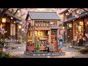 Sakura O Kimono Shop || DIY Miniature Dollhouse Kit - Relaxing Satisfying Video