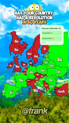 ✊🏻🏳 Has your country ever had a revolution? #mapping #geography #shorts #countryballs #maps