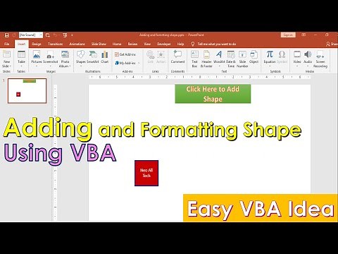 3.VBA : How to insert and Format shape using VBA in Power Point| Easy VBA Idea