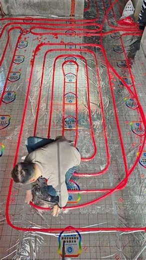 Popular on dou #Qingdao Floor Heating Installation #Partner Program Record daily work Install floor
