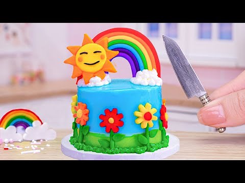Rainbow Magic 🌈 Miniature Sky Rainbow Cake Decorating | Perfect 1000+ Miniature Mini Cakes Making