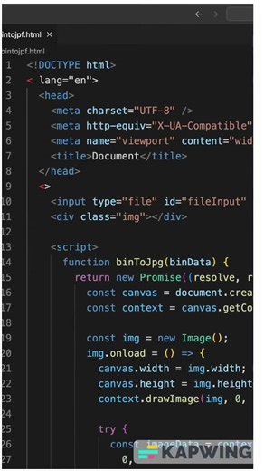 Convert BIN to JPG Using Code | React & Next.js Guide