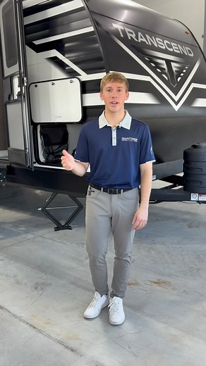 Our Transcend 265BHT is a great option for families or groups looking for a versatile and comfortable RV. Bunkhouse: The 265BHT features a dedicated bunkroom with double over double bunk beds, offering ample sleeping space for children or guests. Kitchen: The kitchen is well-equipped with a large countertop, providing plenty of room to cook and store essentials. Plus, modern appliances like a 3-burner stove, microwave, and a large refrigerator are included. Special Features: Tankless On-Demand W