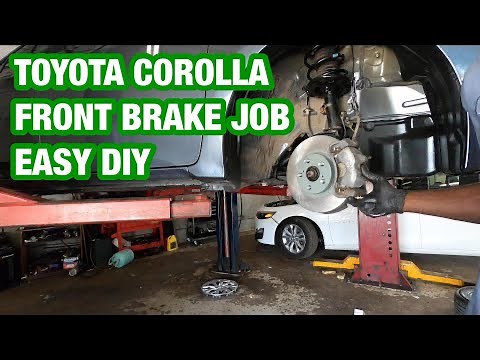 Toyota Corolla front brake replacement easy DIY