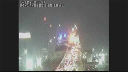 I-10 WB reopens at Highrise Bridge after overturned vehicle shut it down