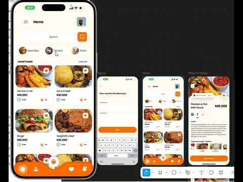 Cooked up the design for this food ordering app, and things are really starting to take shape.