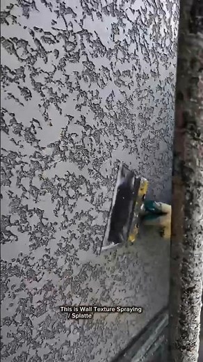 Professional Wall Texture Spraying Process Using Hopper Spray Gun | Construction Finishing Technique