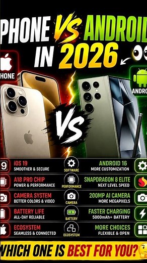 Which Is Better: iPhone or Android? 🔥#iPhone #Android #Apple #Tech #Smartphone
