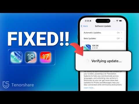 How to Fix iPhone Stuck on Verifying Update for All iOS Versions 2026