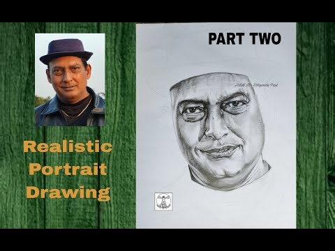 Portrait Drawing, Realistic shading tutorial for beginners/ Part Two.