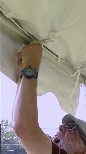 How To Attach Your West Coast Frame Tent Top Without Tearing It! | Tent and Table