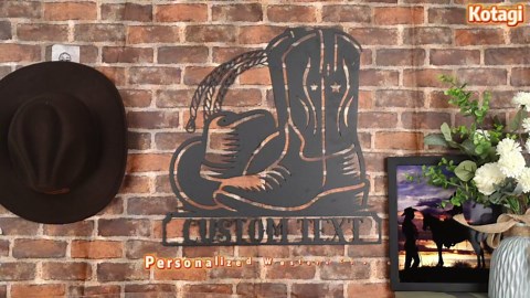 Personalized Cowboy Metal Sign, Western Wall Decor, Rustic Cowboy Riding Wall Art, Metal Outdoor Wall Art, Rustic Country Western Decor for Bedroom Living Room Bathroom, Customized Gifts Color08