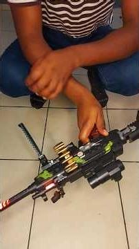 Big machine gun toy assemble and testing gun toy unboxing
