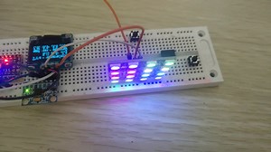 ardiuno控制MPU6050陀螺仪获取时空信息从而显示输出到OLED并且完成ws2812B灯的闪耀控制