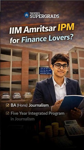 Why IIM Amritsar IPM is the DREAM for Finance Students 🏦 #shorts #ipm2026