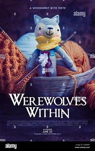 "Werewolves Within (2021) directed by Josh Ruben and starring Sam Richardson, Milana Vayntrub and George Basil. Feature adaptation of the video game where werewolves attack the small town of Beaverfield Stock Photo - Alamy