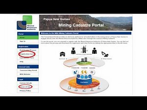 Registering to use the PNG Mining Cadastre Portal