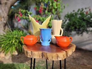 1930's Art Deco Ivory Antique Bauer Vase - Etsy