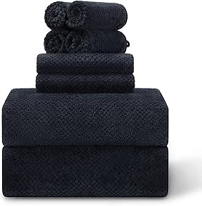 2 Piece Hand Towels Set Set 16x31 Inches,Soft Bath Sheet Towels Highly Absorbent Quick Dry Towels Set for Bathroom Hotel Spa Black