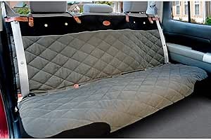PetSafe Happy Ride Quilted Bench Seat Cover - Long-Lasting Waterproof Padded Backseat Protection with Secure Seatbelt Access - Keeps Leather Seats Clean & Protects from Scratches