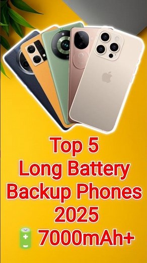 Top 5 Phones with 7000mAh+ Battery in 2025 🔋 | Long Battery Backup #longbatterylife #bestphones2025