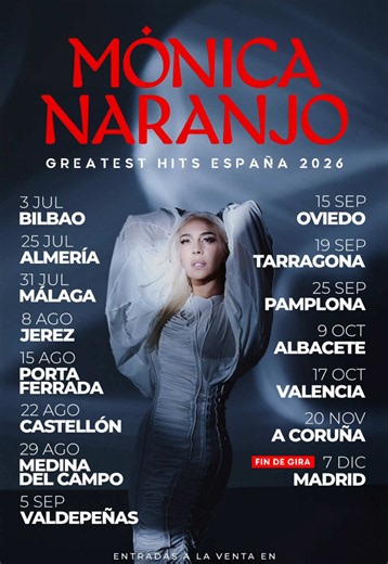 D.C.💛💛💛 Fechas y entradas en: monicanaranjo.com