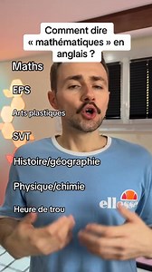 Les différentes matières en anglais ! Désolé si ça ne se dit plus comme ça en français aussi #anglais | Julien Apprends l’anglais