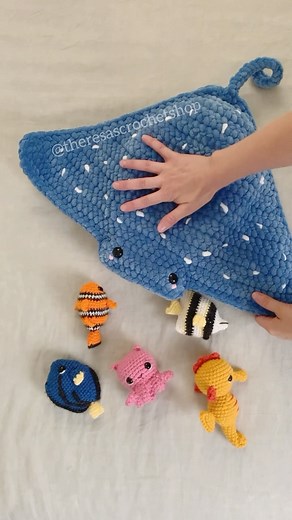 101K views · 6.3K reactions | Which mini friend would you add? Mega ray & friends pattern pack is available in my shop  | Theresa's Crochet Shop | Facebook