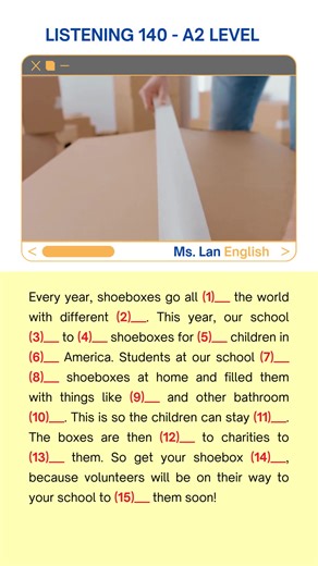 Listening 140 - A2 level/ IELTS prep #tuhoctienganh #basicenglish #ieltspreparation #english #LearnOnTikTok