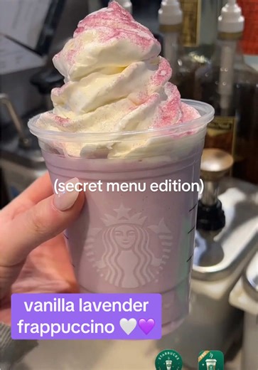 STARBUCKS SPRING DRINKS are officially here 💜🥥✨ we got over thousand reactions yday and TODAY we’re dropping our first secret menu drink - lavender frap 🦄💁🏻‍♀️🤍 #starbucks #starbucksbarista #starbuckssecretmenu