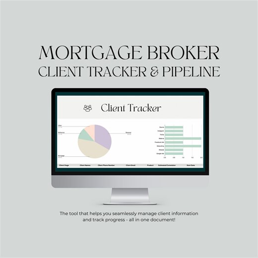 Mortgage Broker Client Tracker | Google Sheet Template - Etsy