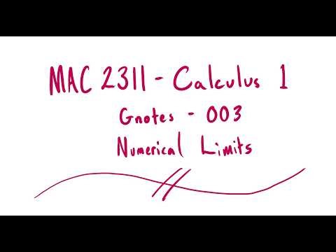 MAC 2311 - Gnotes 003 - Numerical Limits