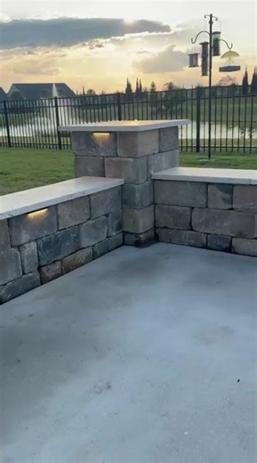 Backyard Patio Build Concrete Base, Seat Walls & Lighting
