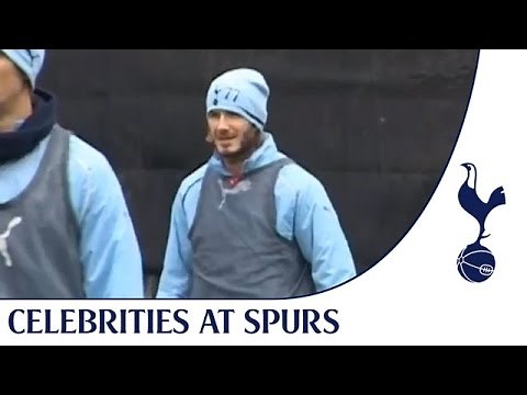 David Beckham training with Spurs
