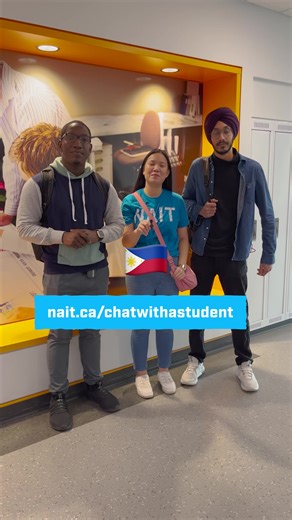 Malcom, Claudette and Suhail are just a few of the current #NAIT #InternationalStudents available to chat if you want to learn more about what an education at NAIT, and life in #YEG can look like for you. Check out NAIT.ca/ChatWithAStudent or visit the link in our bio to connect with a current student today!