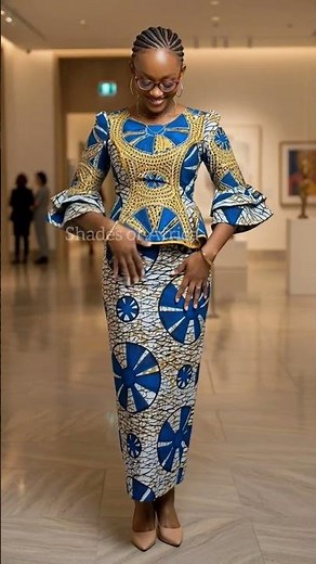 Elegant African Print Outfit 2026 ✨ Chic Ankara Peplum & Pencil Skirt Style for Sophisticated Women