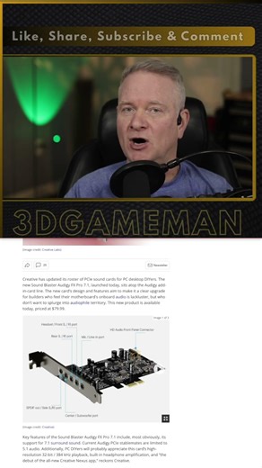 New Creative 7.1 Sound Card