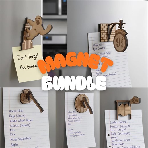 Fridge Magnet Bundle | Laser Cut SVG DXF Files | Fun Refrigerator Magnets Set - Etsy