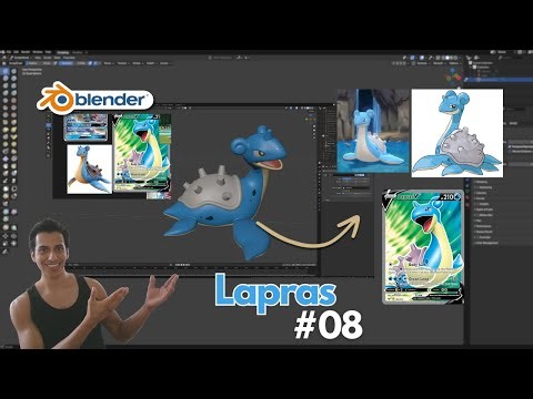(Day 8) Blender Sculpting: Lapras (Pokémon) - Painting the character