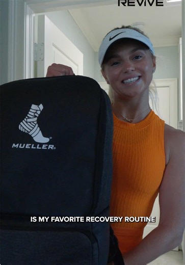 Grueling tournaments and heavy training and non-stop travel means recovery with my @MuellerSportsMedicine REVIVE compression boots is a must. I love to relax on the couch while the REVIVE boots do all the recovery work for me 🤝 #ad #MuellerReady #MuellerREVIVE #compressionboots #pickleball